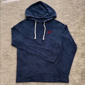 Hollister Dark Blue Hoodie with Red Logo
